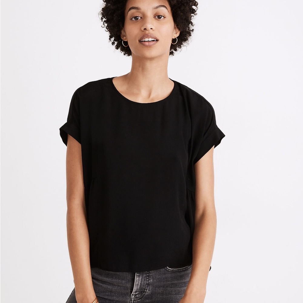 Madewell Like New Cuff Sleeve Shirred Top MC763